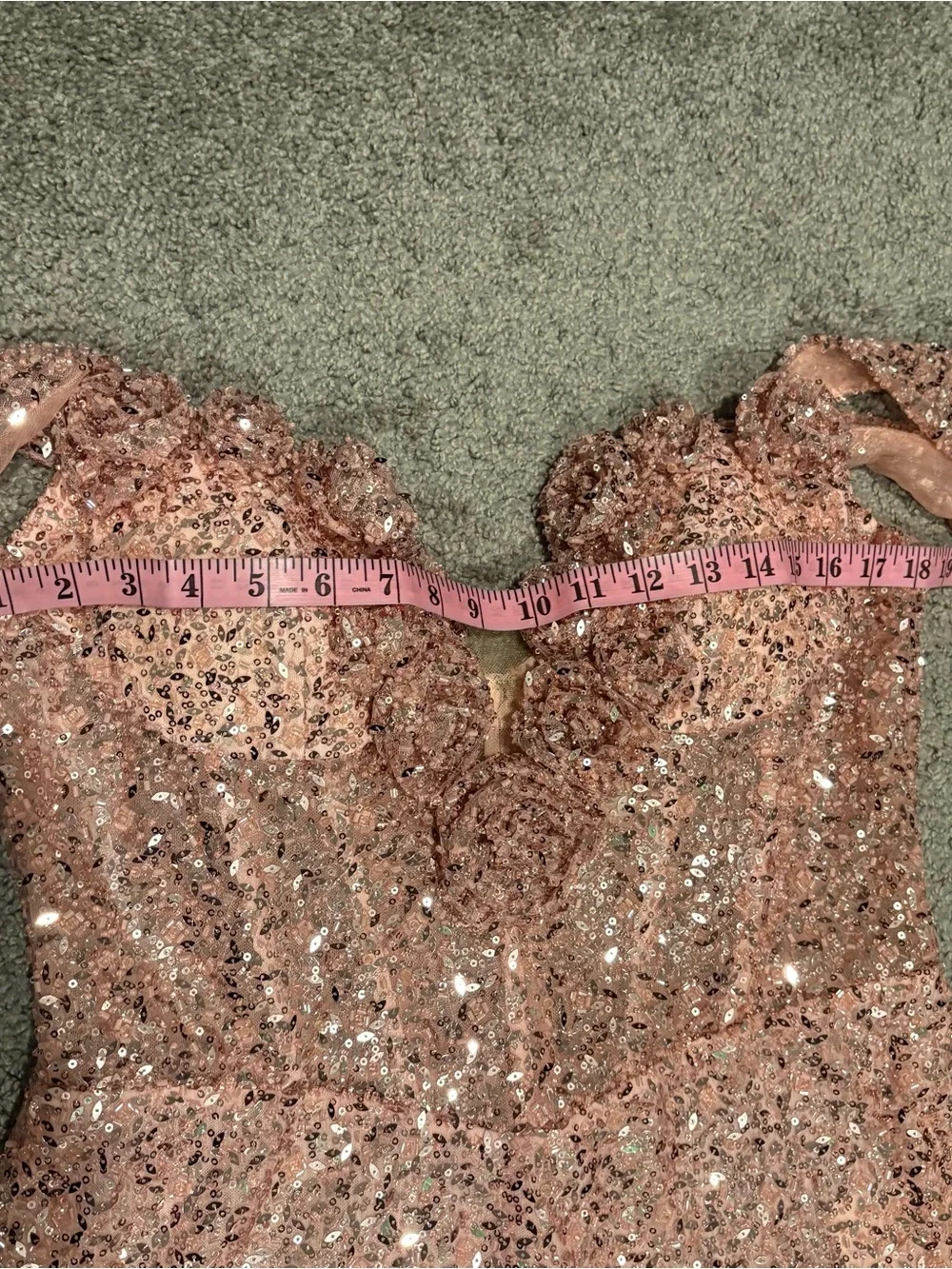 Portia And Scarlett New Sequin Embellished Fitted Gown Size 12 - Picture 11 of 16